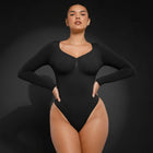 Long Sleeve Support Thong Bodysuit
