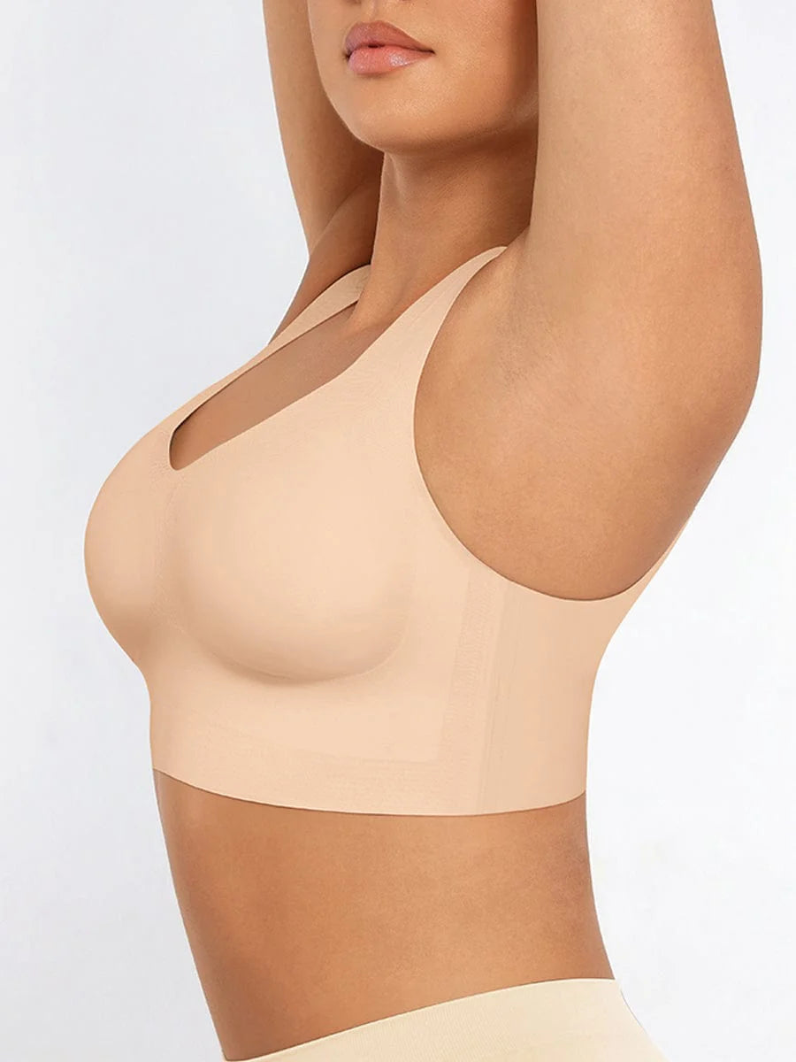 Wholesale Fitted V-Neck Seamless Bra Tank Top