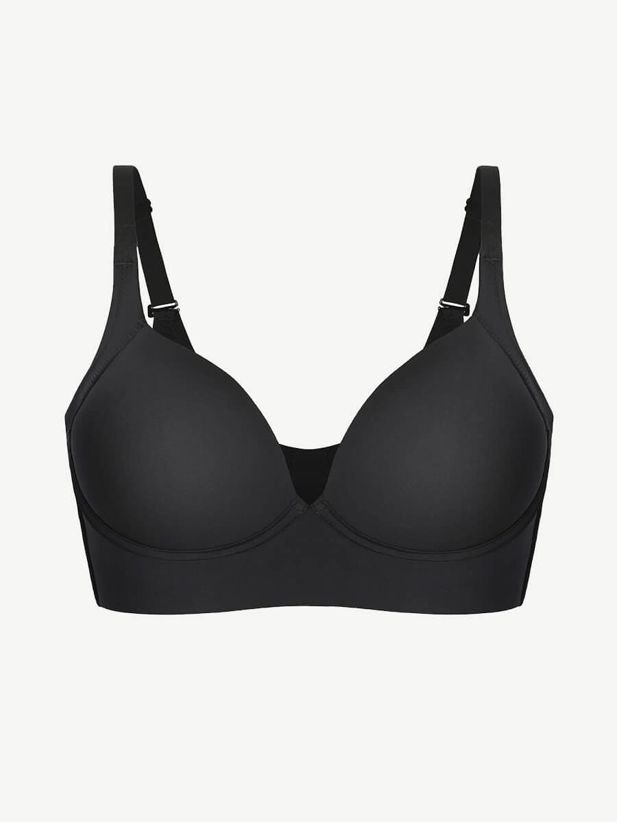 Wholesale Black Underwire Push-Up Sculpting Uplift Hide Back Fat Full Coverage Bra